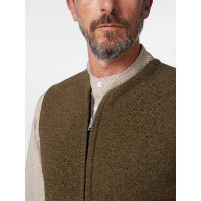 Herren-Strickweste, Olivmelange