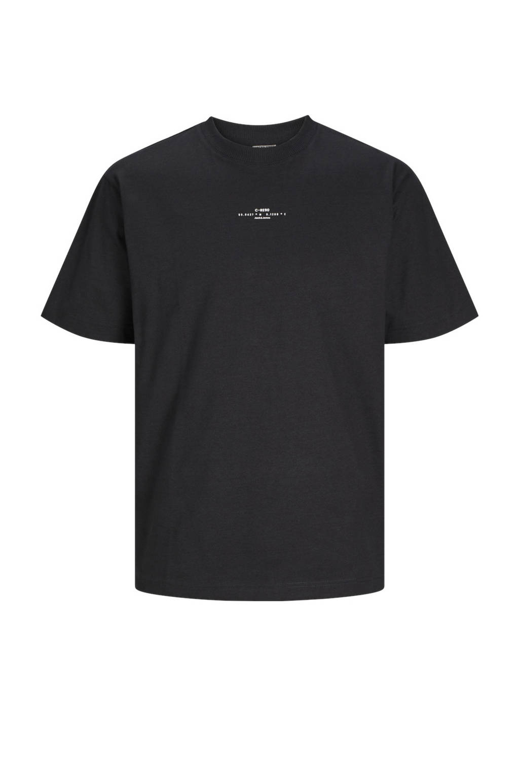JACK & JONES T-shirt JCOSOLARRIZE met backprint zwart