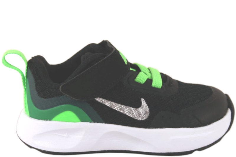 NIKE WEARALLDAY SORT OG GRØN FRITIDSSKO