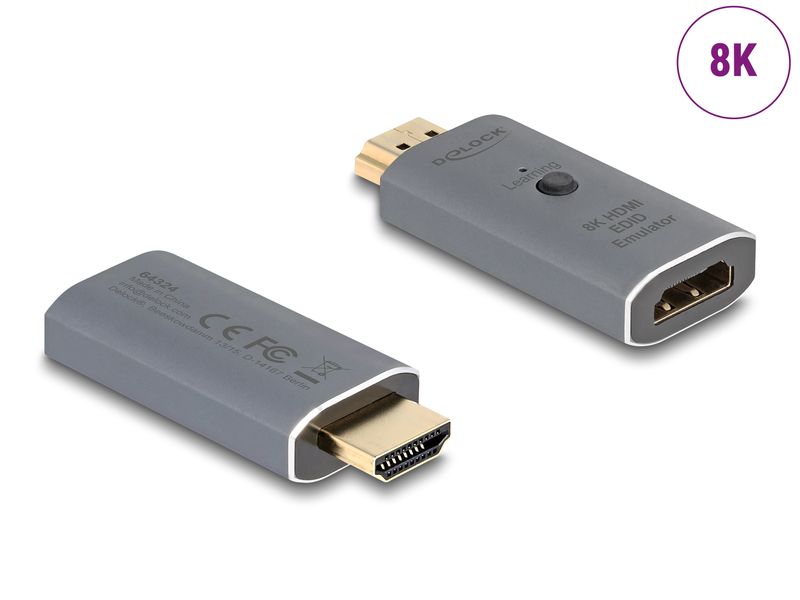 Delock EDID Emulator HDMI 8K 7680 x 4320, 60 Hz HDMI - HDMI Delock HDMI EDID Emulator 8K