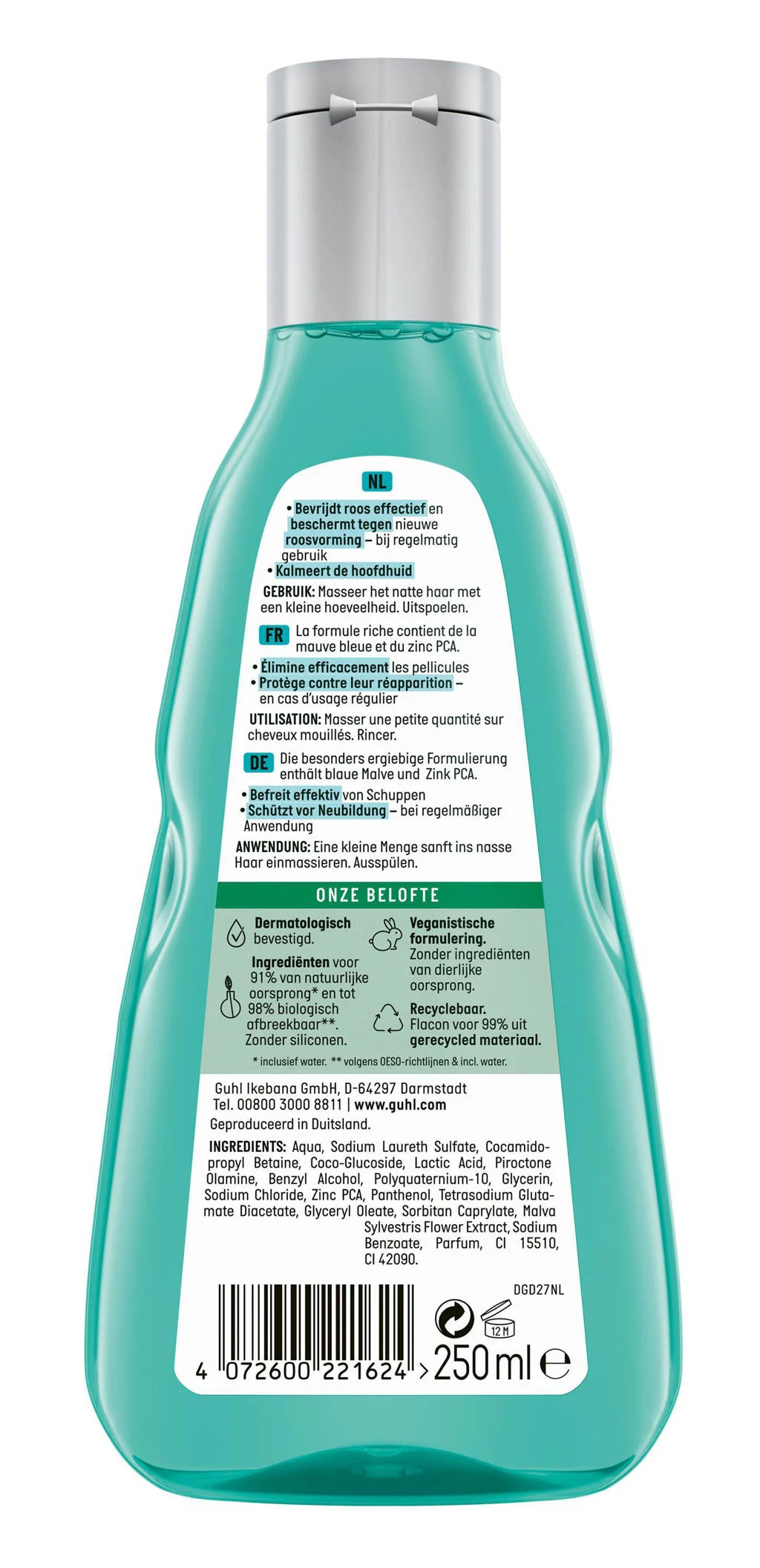 Anti-Roos shampoo - 4 x 250 ml - voordeelverpakking