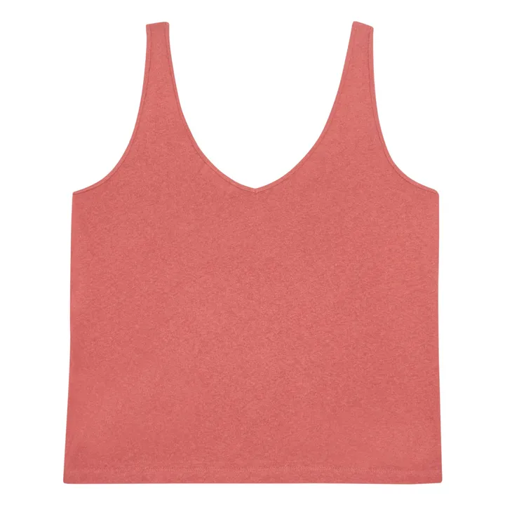 SMALLABLE BASICS Débardeur Femme Coton et Lin  | Terracotta