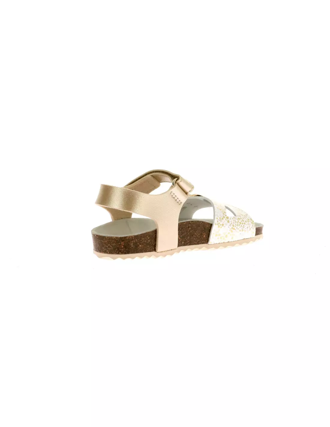 GEOX ADRIEL - Sandales & nu-pieds PLATINE/BLANC