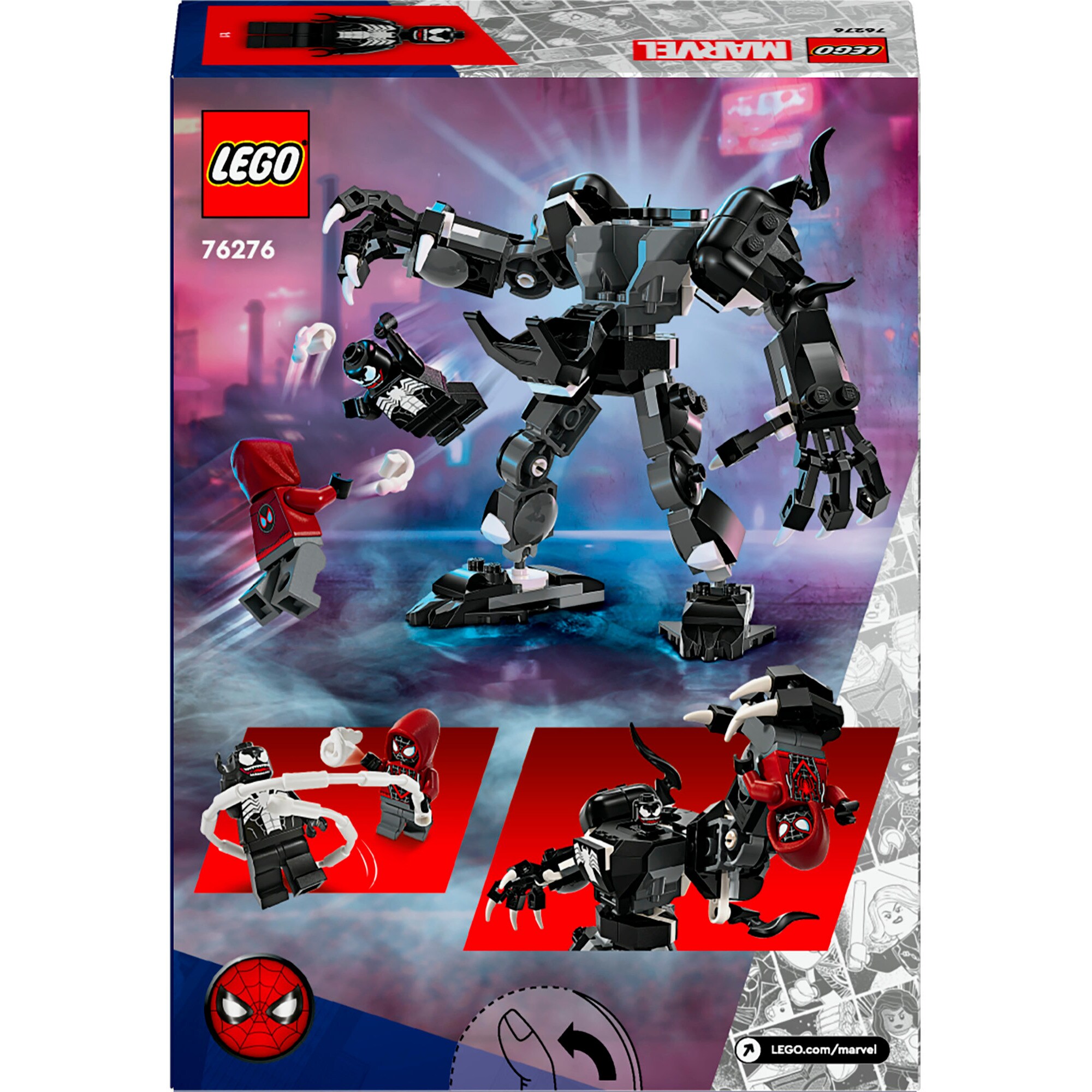 LEGO Konstruktionsspielzeug Marvel Super Heroes Venom Mech vs. Miles Morales