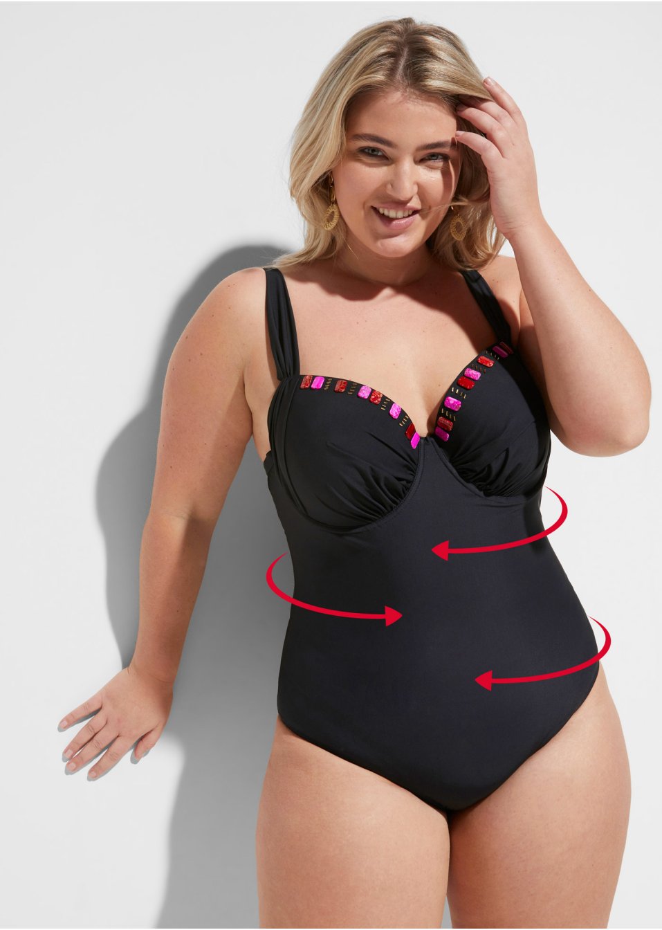 Maillot 1 pièce sculptant avec effet sculptant fort