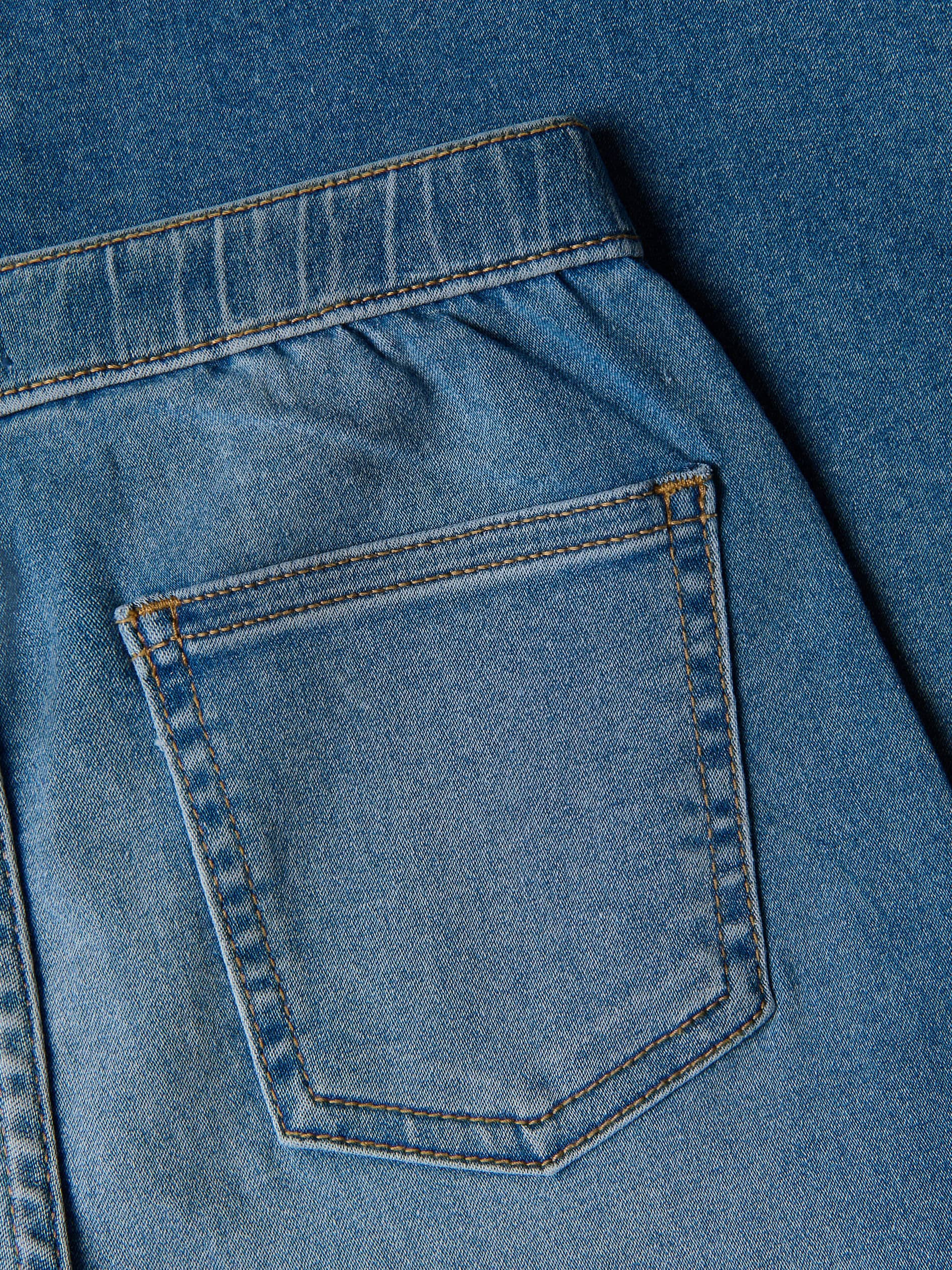 Elastische Wide-Leg-Jeans