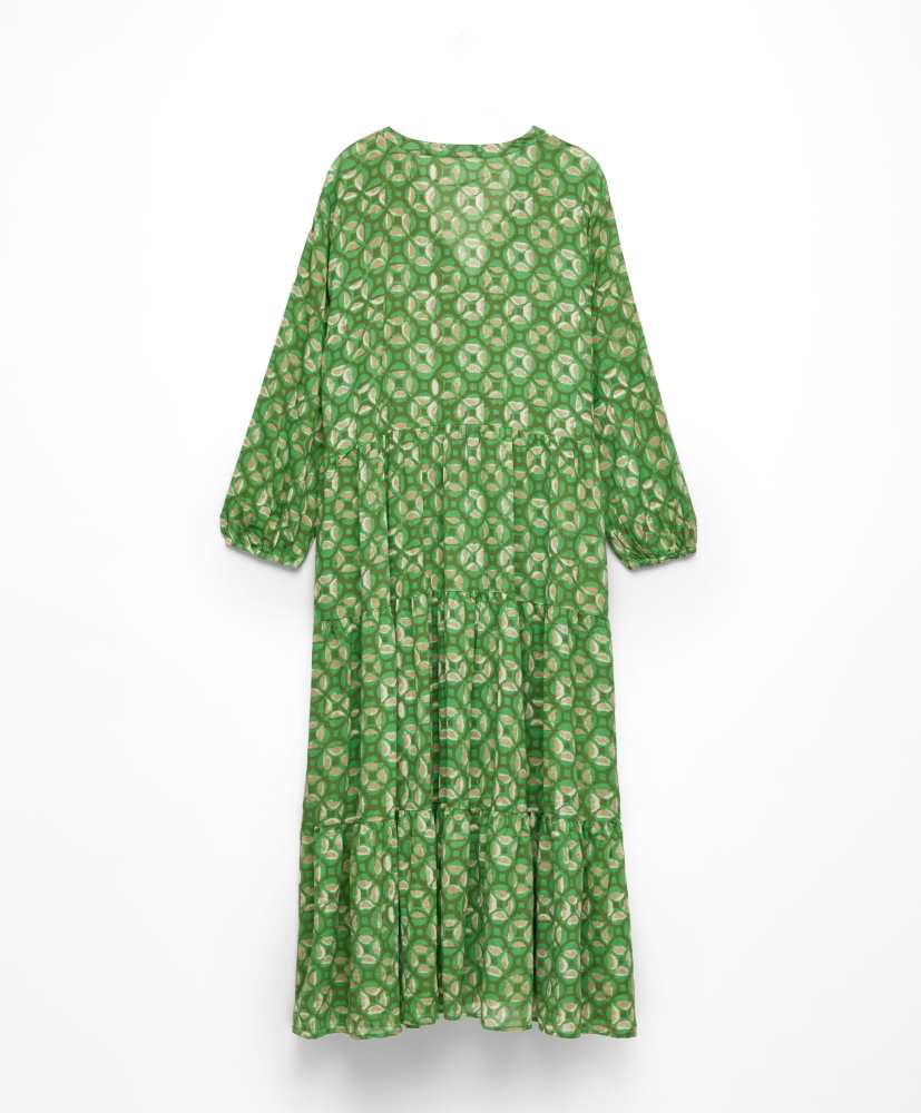Vestido túnica, 100% algodão, estampado