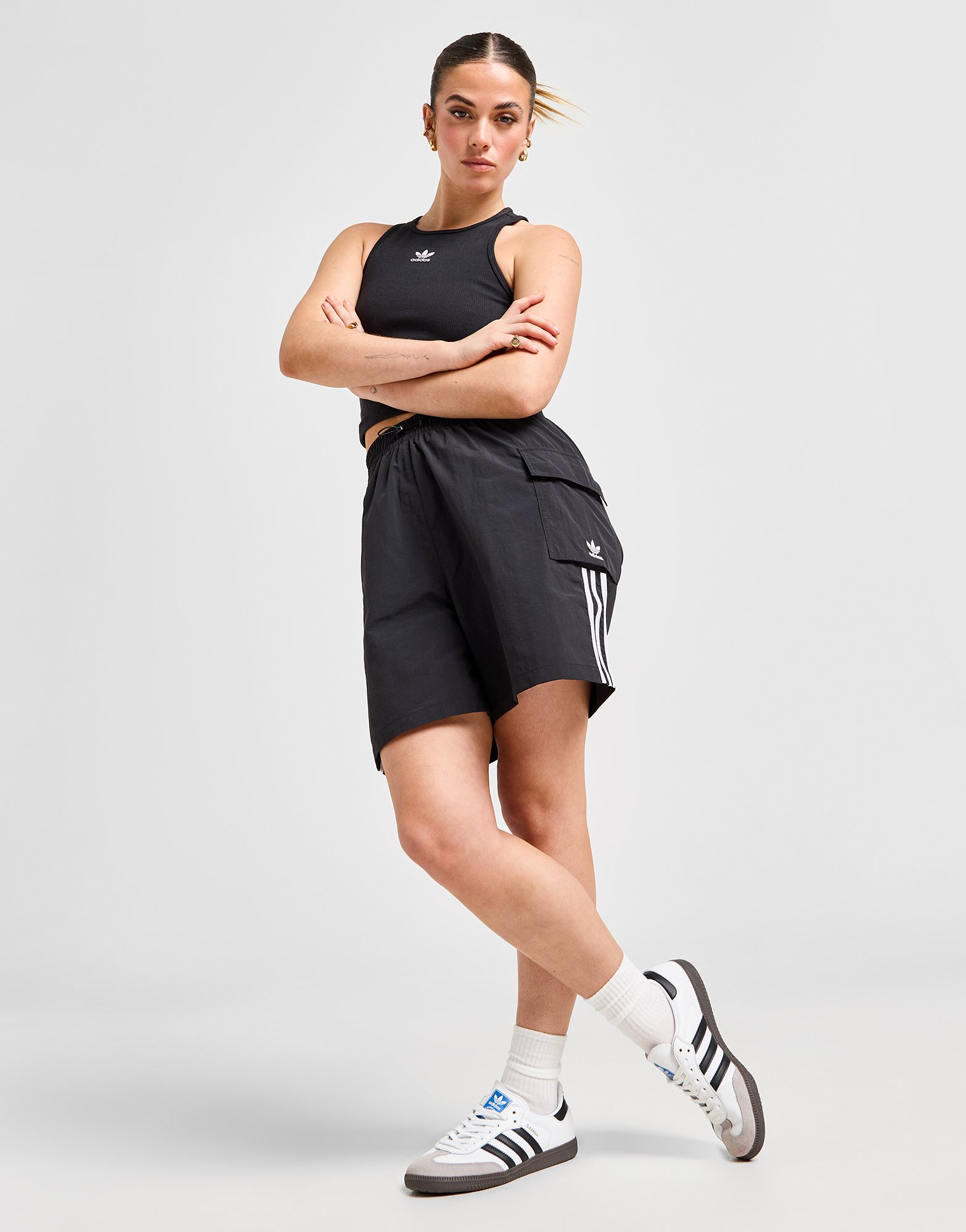 adidas Originals Short Cargo 3-Stripes Femme