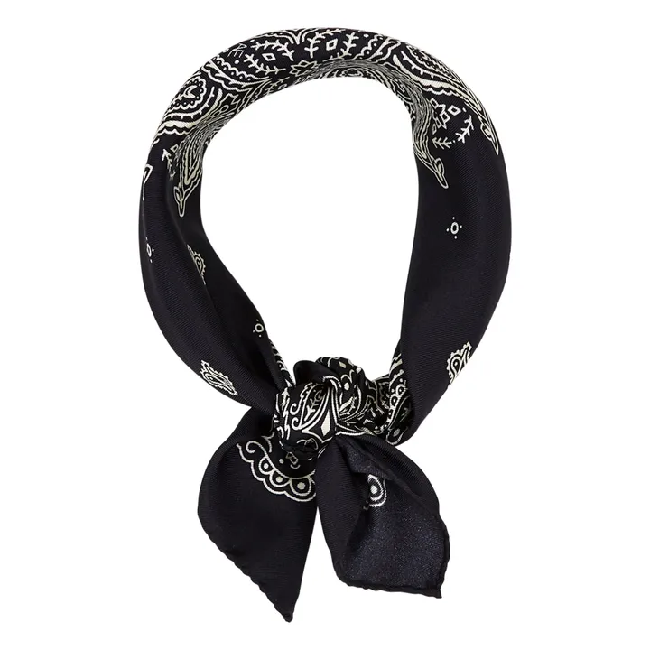 Aeneis Bandana en Soie Petit | Noir