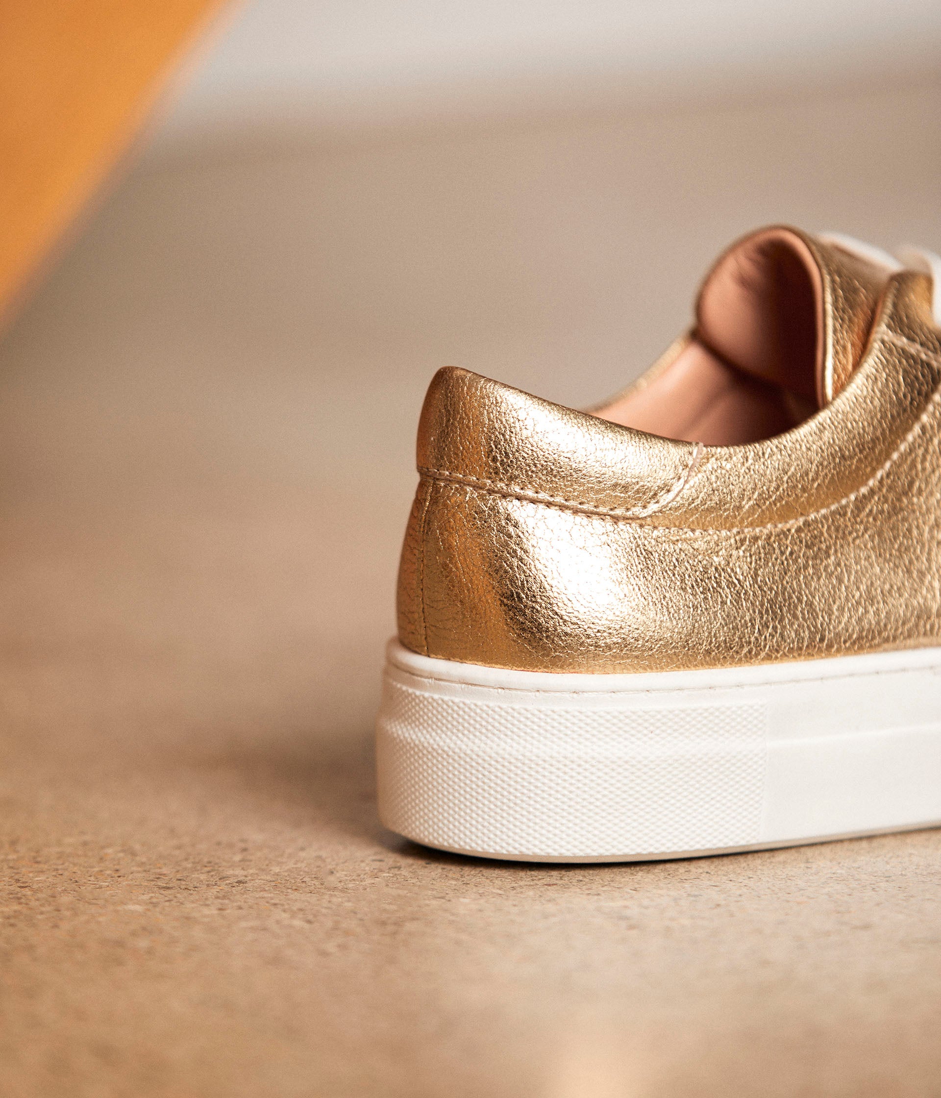 Baskets cuir doré Annael