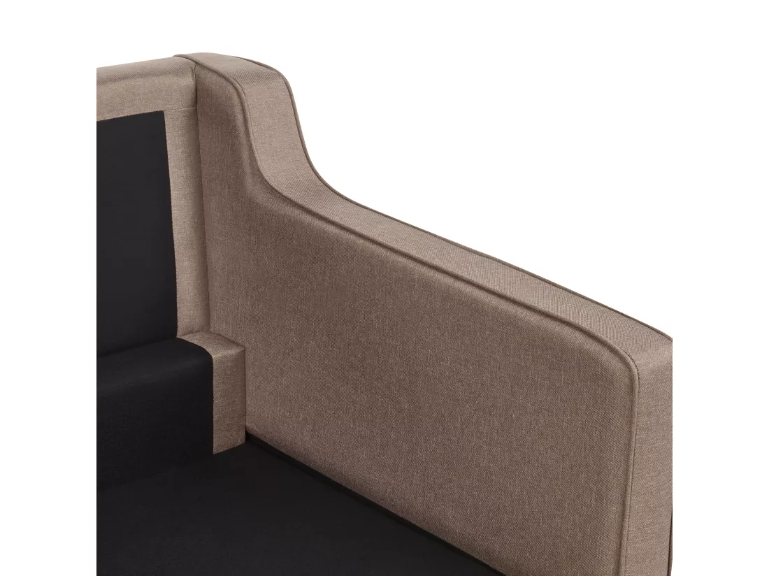 Canapé 2 places en tissu marron clair LOKKA