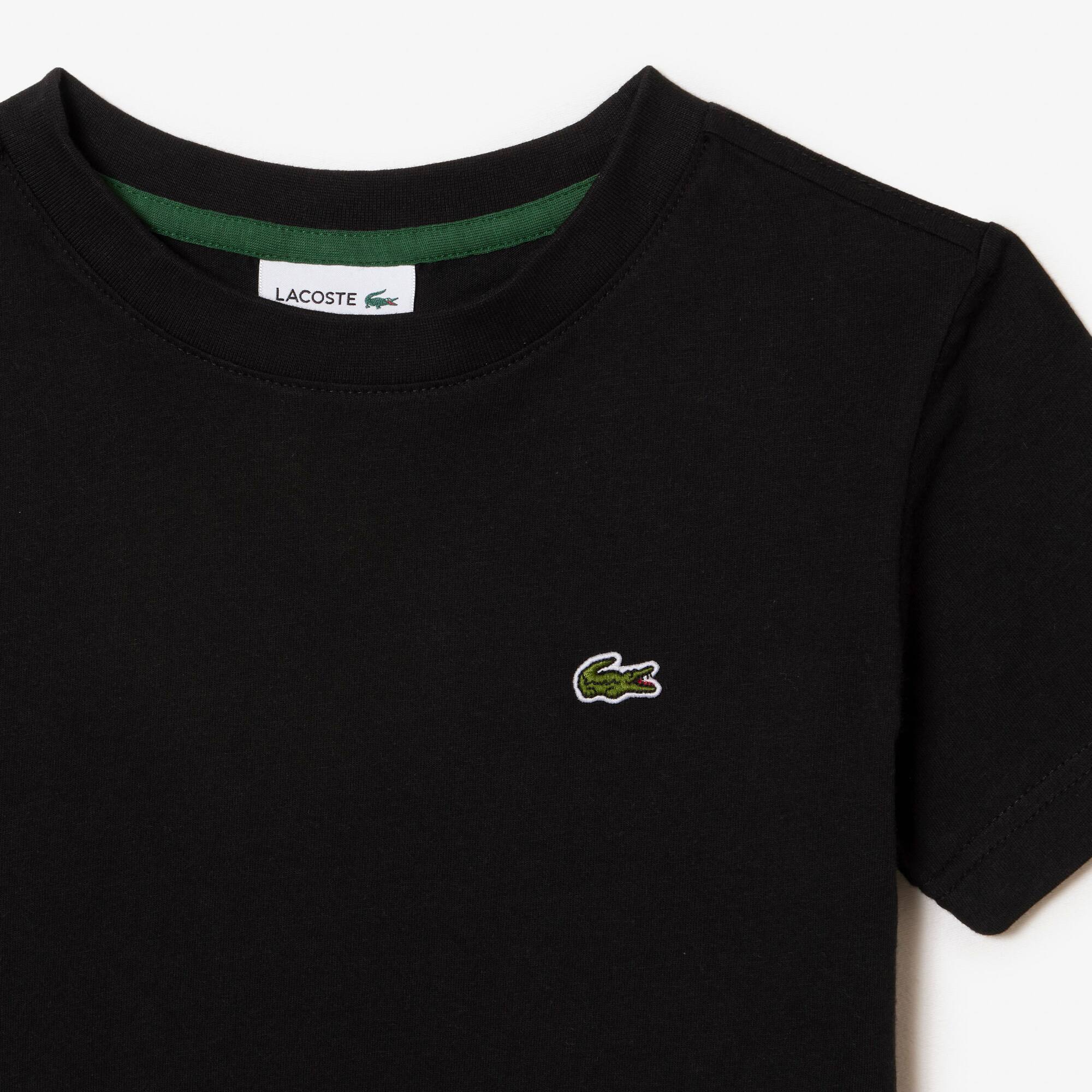 T-shirt uni en jersey de coton T-Shirts & Chemises - Noir - Lacoste - Enfant