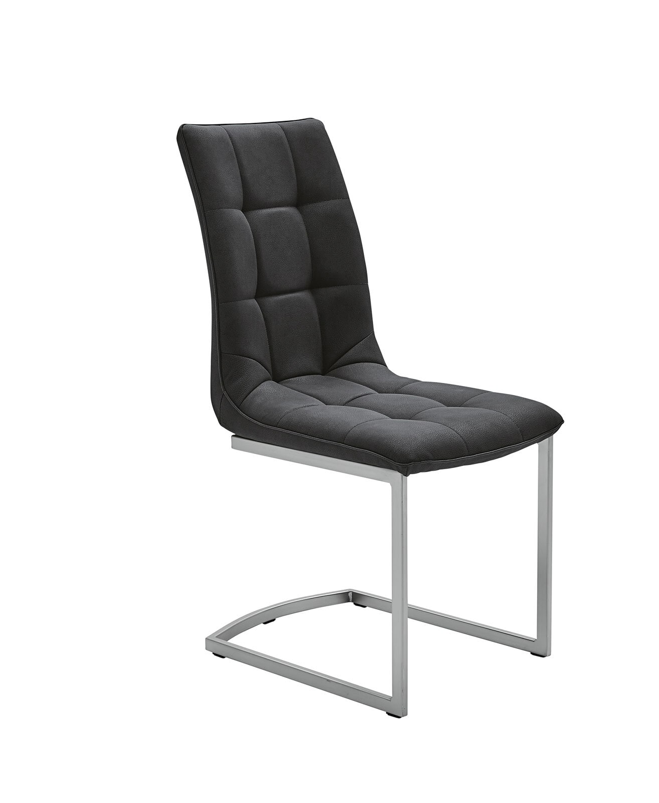Esszimmerstuhl HURLEY Lederlook anthrazit