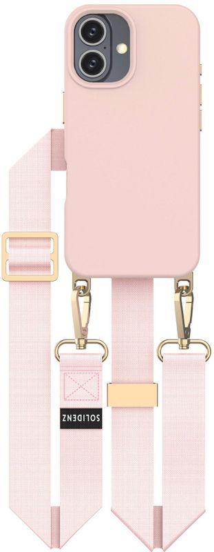 Solidenz Collection iPhone 16 hoesje met afneembare koord - Roze