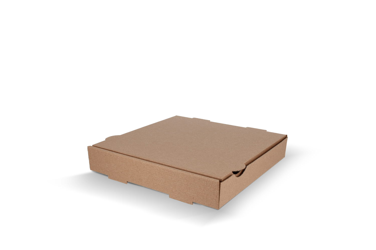 Pizzadozen 24x24x4cm kraft bruin BIO