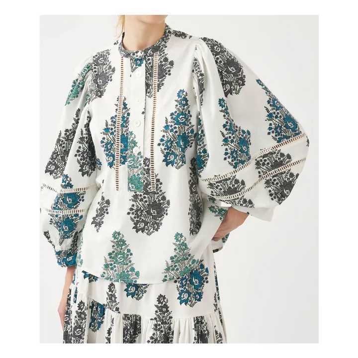 Antik Batik Blouse Muguet Popeline de Coton | Blanc
