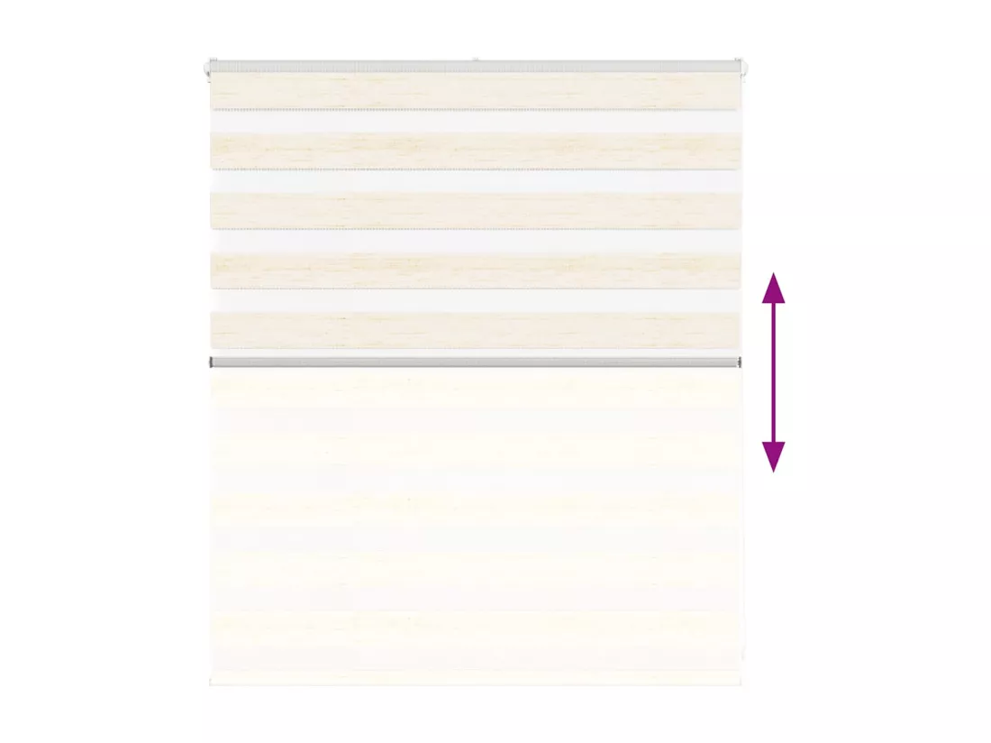 Store zèbre beige marbré largeur du tissu 130,9 cm polyester