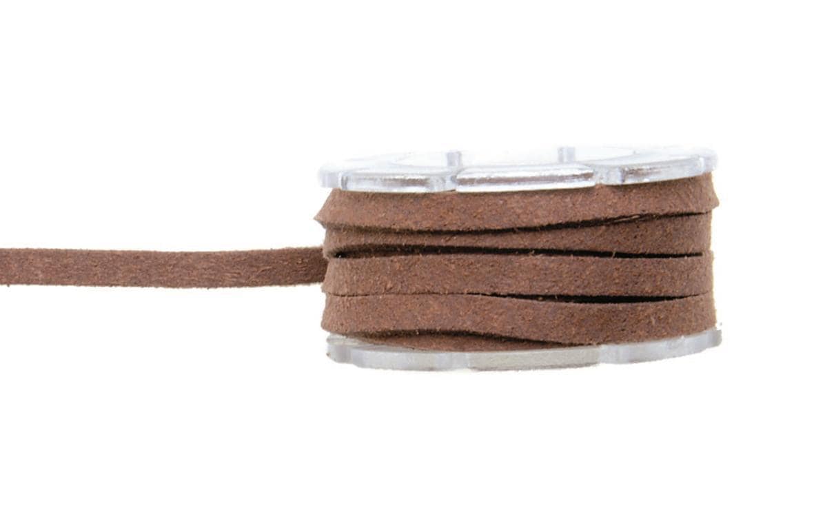 Lederband Velour 3 mm x 2 m, BraunLederband für Ihre Geschenke