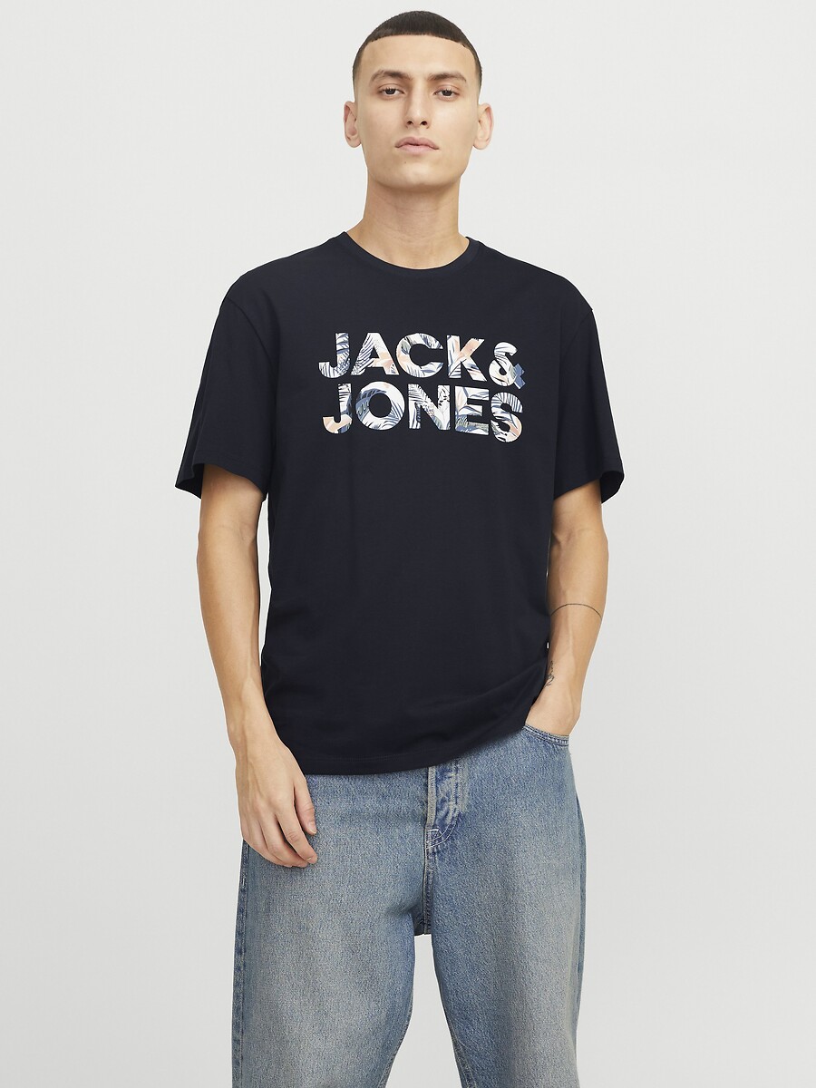 JACK & JONES<br>Camiseta descontraída com logo floral