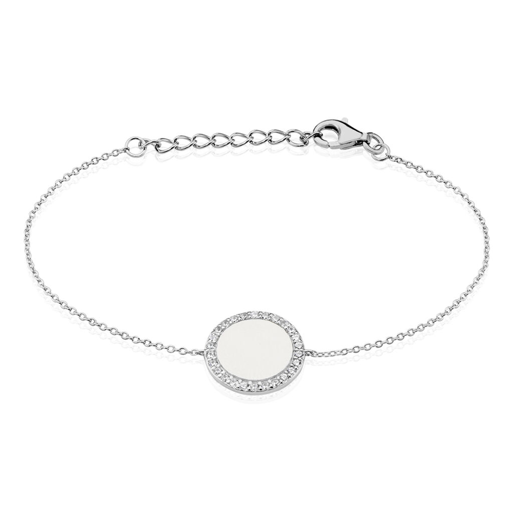 Bracelet Corazon1 Argent Blanc Oxyde De Zirconium