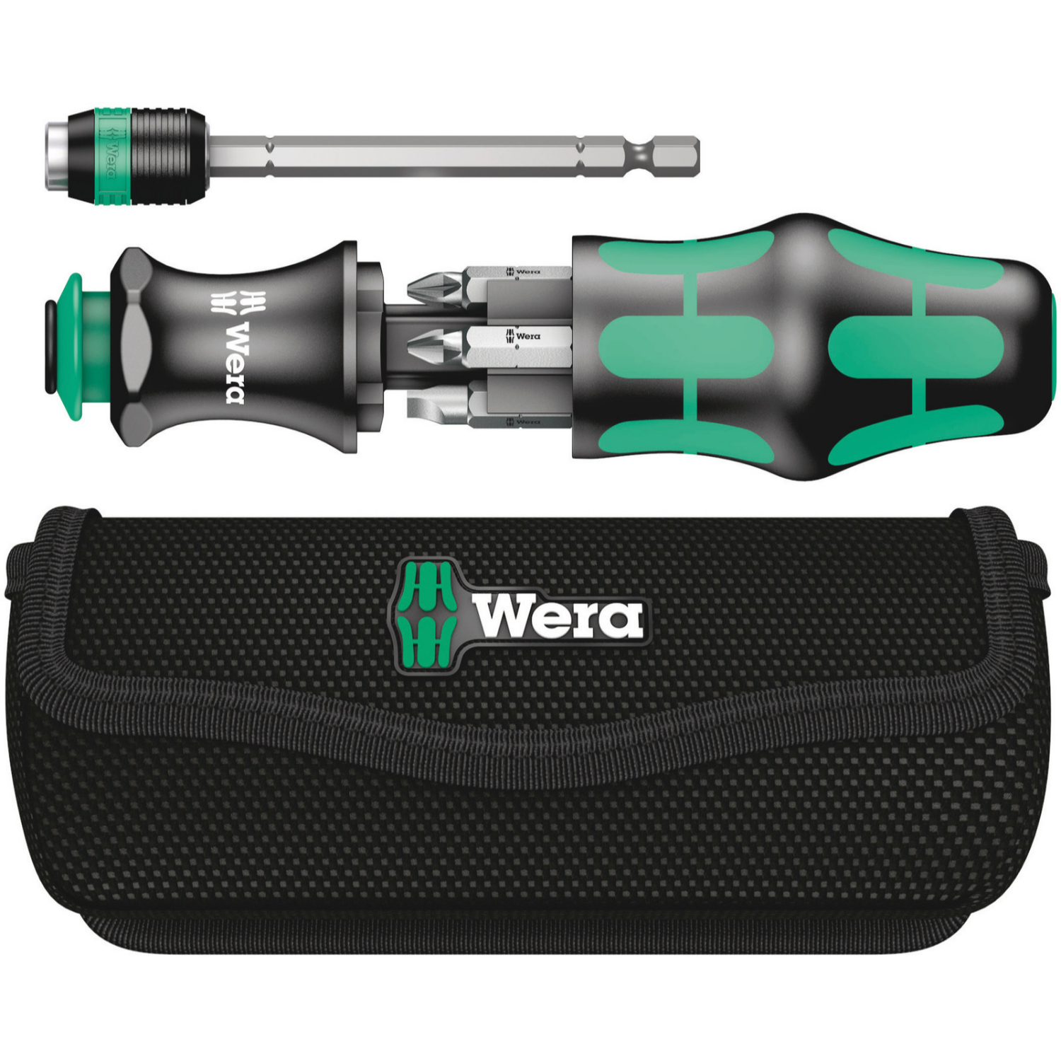 Wera 5051021001 8-delige Kraftform Kompakt Handbithouder met bits en etui