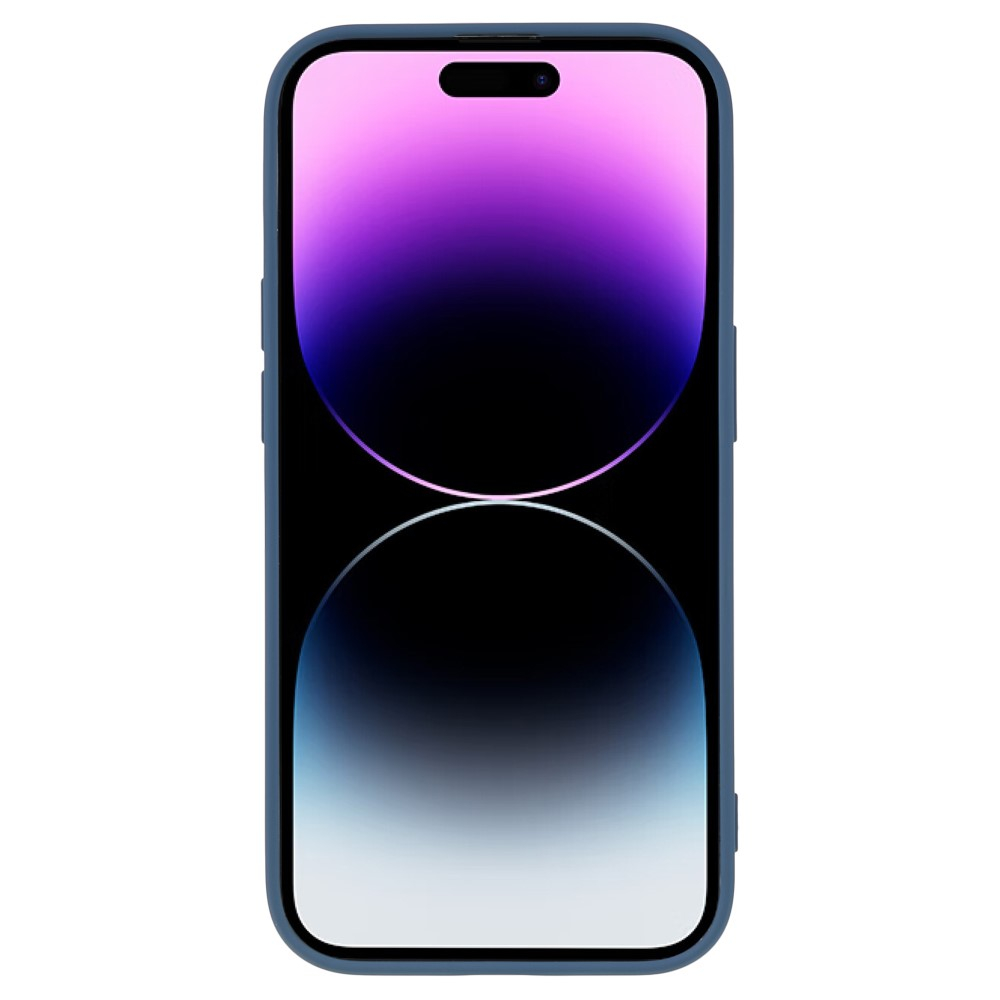 iPhone 15 Pro Gummi Case Hülle mit Kameraschutz - Dunkelblau (Matt)