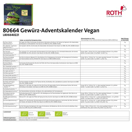 Roth Bio Gewürz-Adventskalender 