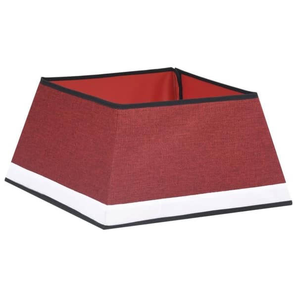 vidaXL Juletreskjørt rødt og hvitt 48x48x25 cm