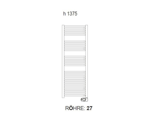 Elektrische badkamerradiator Sanotechnik E-Innsbruck 137,5x48x8,5 cm 750 Watt wit