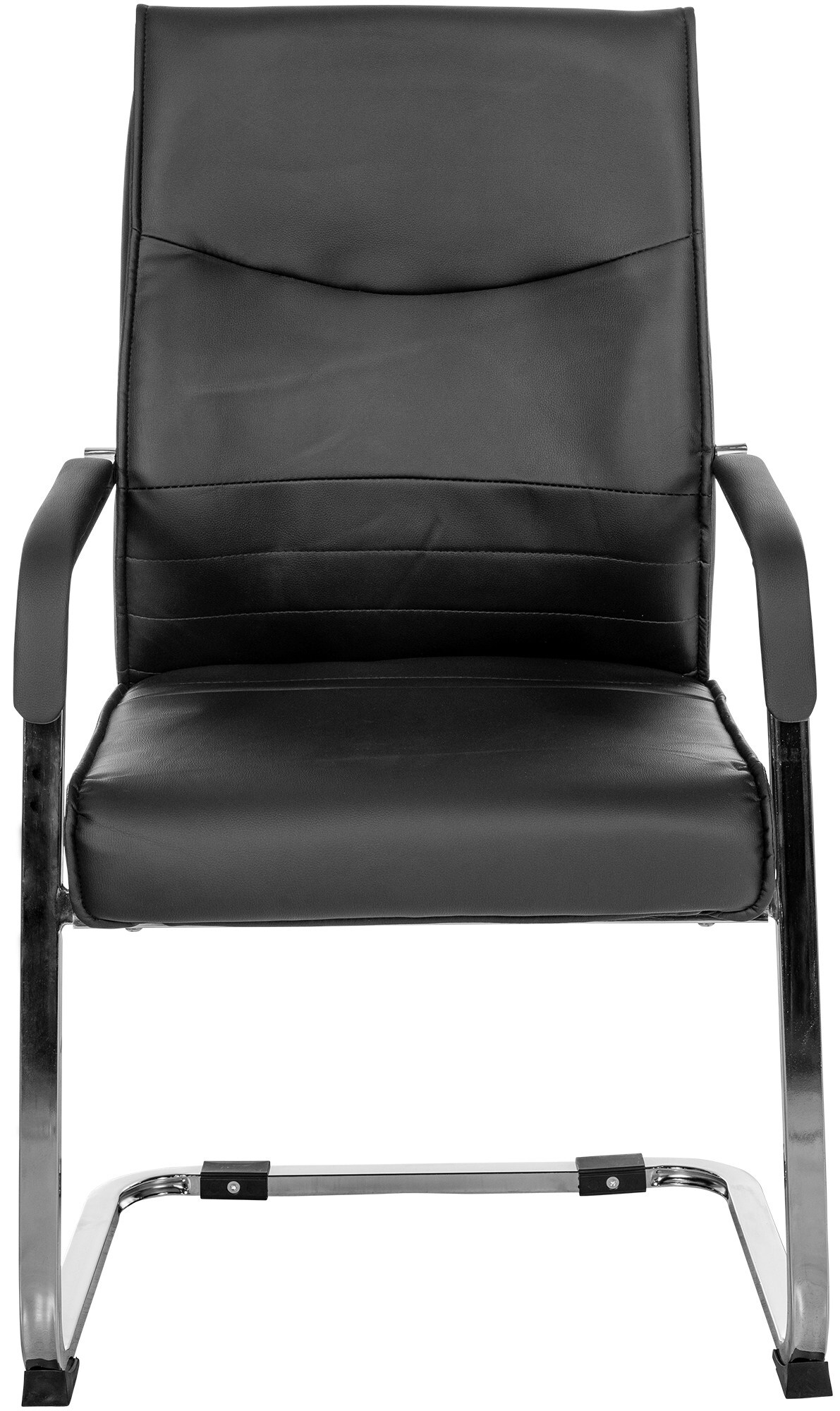 CLP 2er Set Freischwinger Besucherstuhl Hobart I Stoff- oder Kunstlederbezug, Chromgestell, Armlehnen Gepolstert I Ergonomischer Schwingstuhl