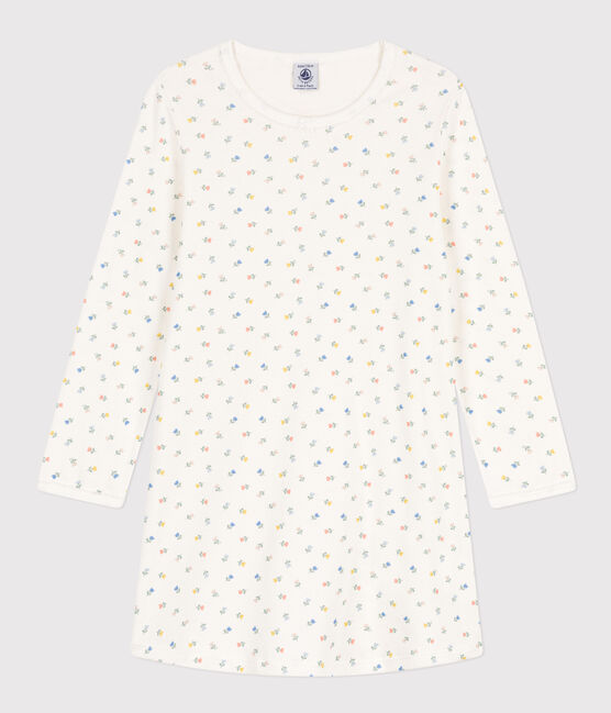 Chemise de nuit fleurs en coton petite fille