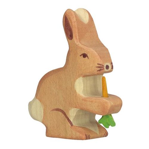 Holztiger haasje met wortel 6 cm