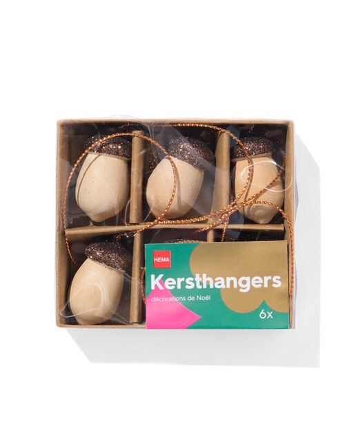 kersthangers hout - 6 stuks