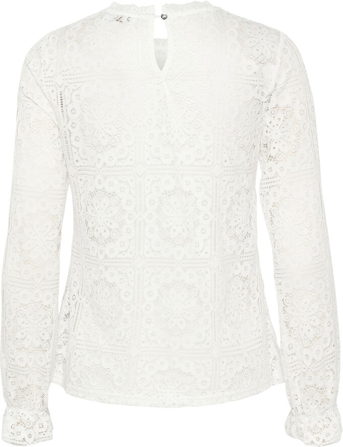 Cream CRTiley Lace Blouse Snow white