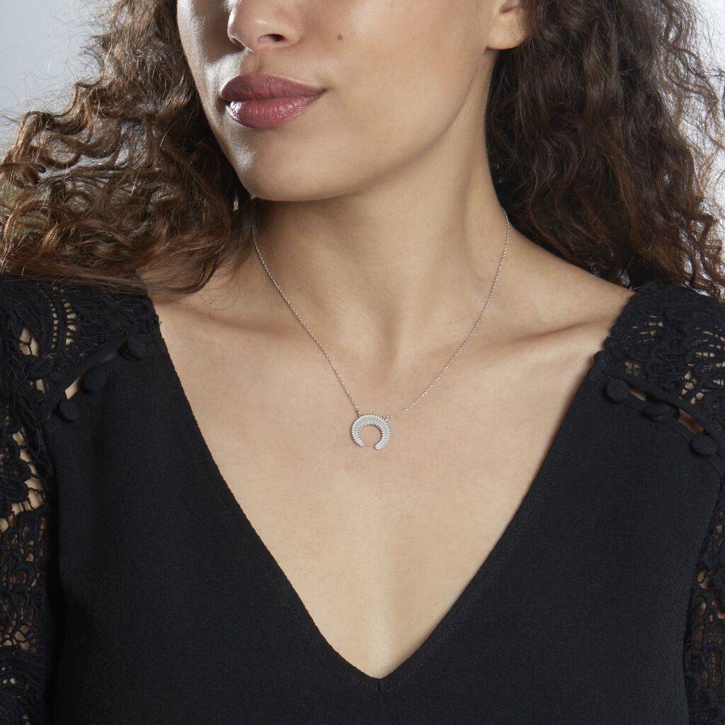 Collier Vaea Argent Blanc