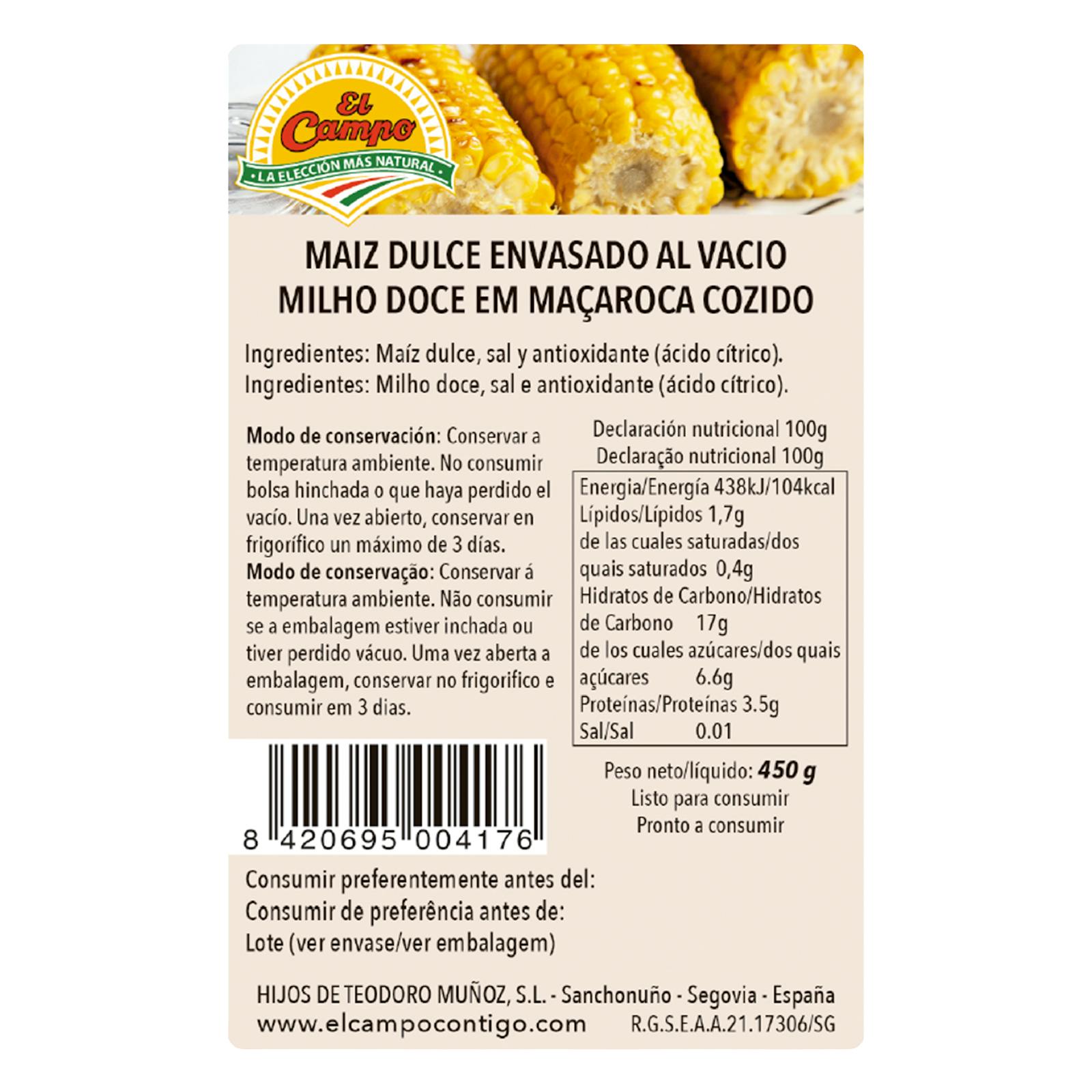 Épi de maïs doux cuit