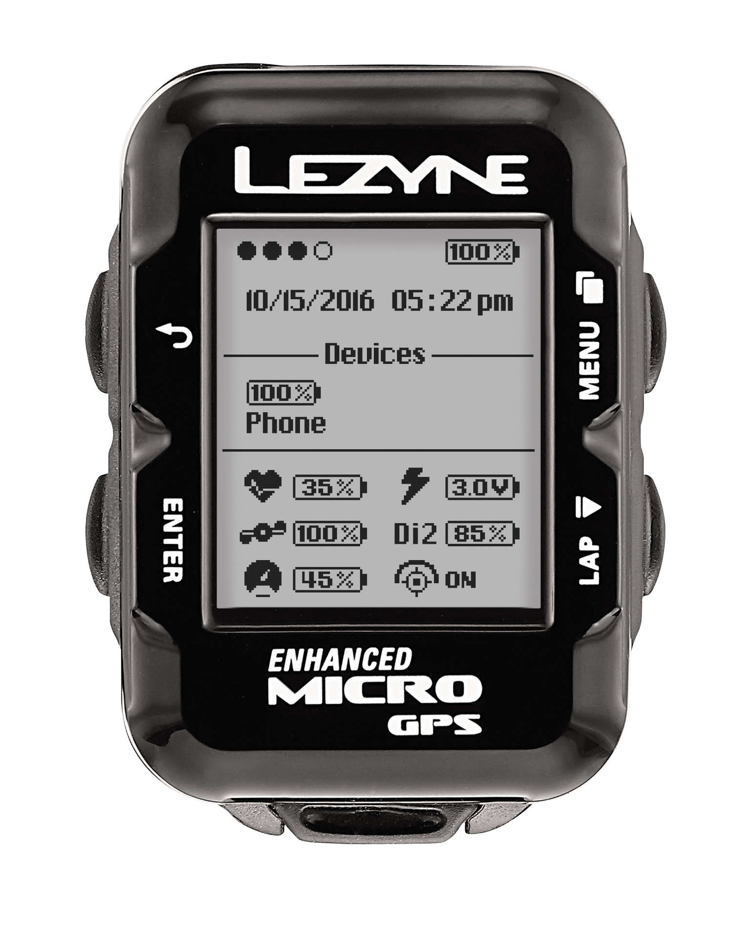 Lezyne Micro GPS HR Loaded Zwart