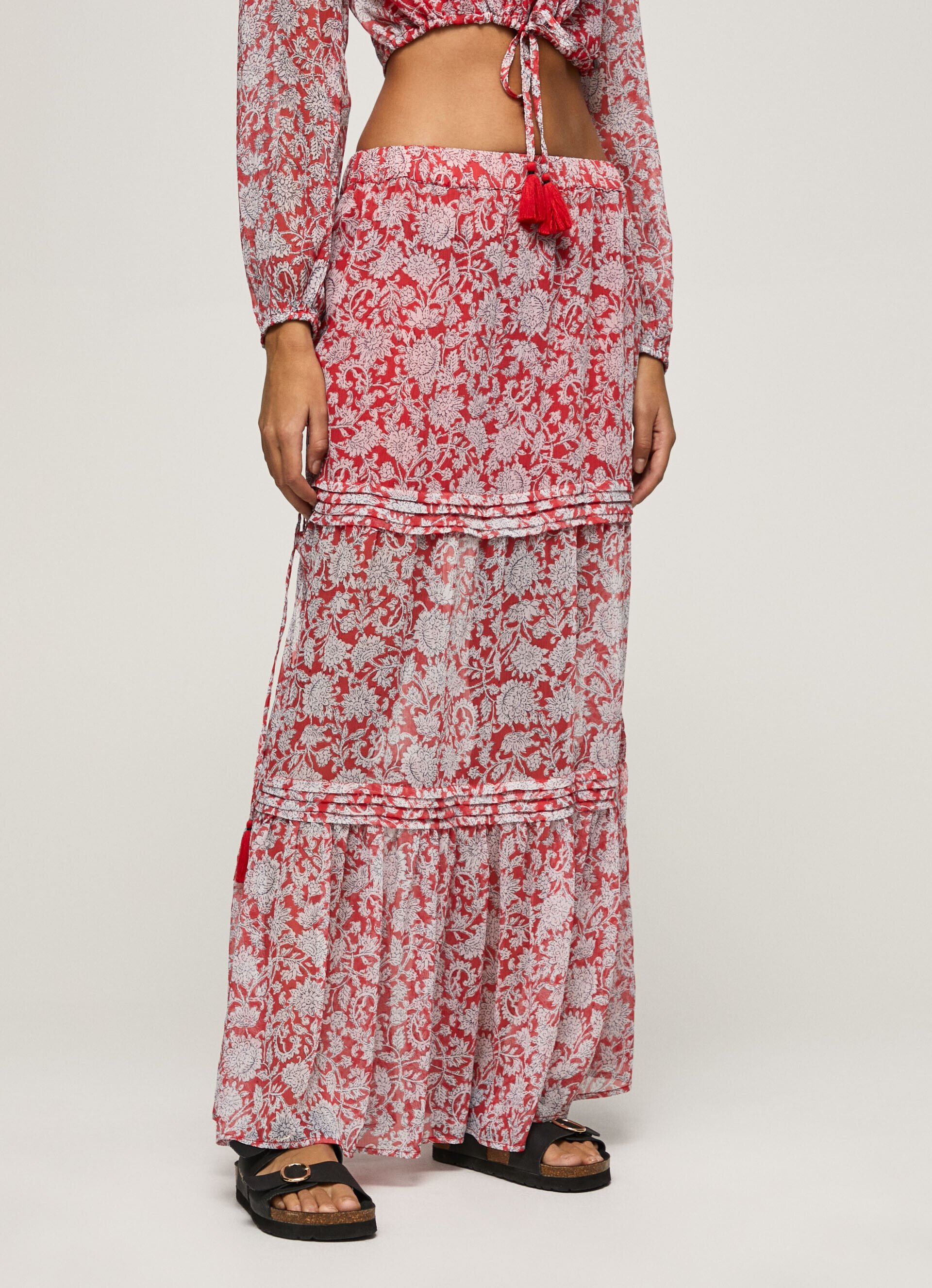 SAIA COM ESTAMPA FLORAL - multicolorida