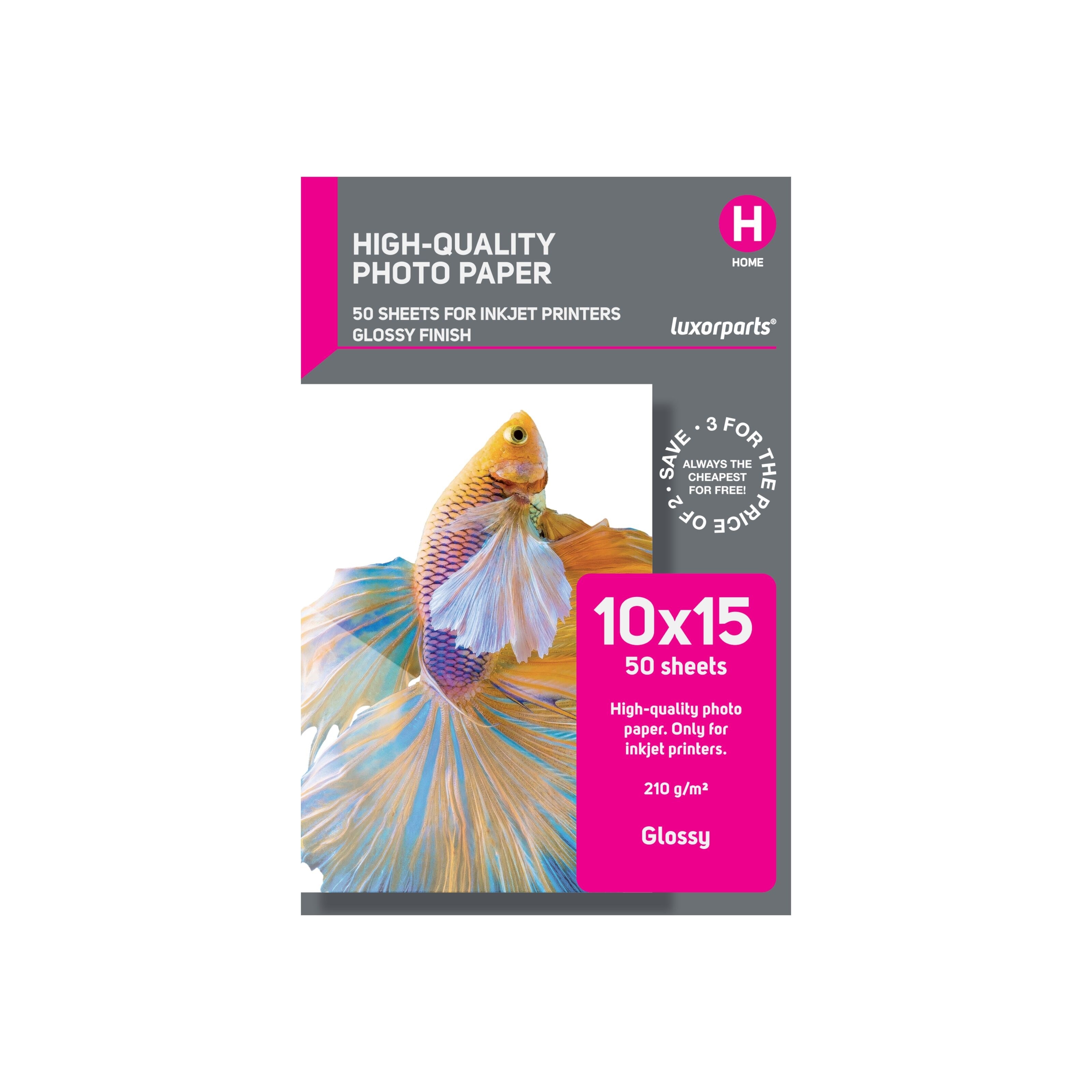 Luxorparts Glossy fotopapir 10 x 15 cm 50-pk.