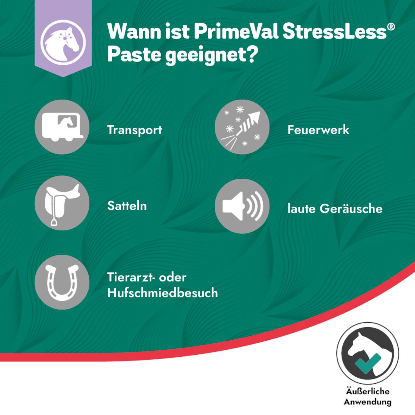 PrimeVal Stressless Pheromon-Gel für Pferde - Beruhigung bei Stress-Situationen