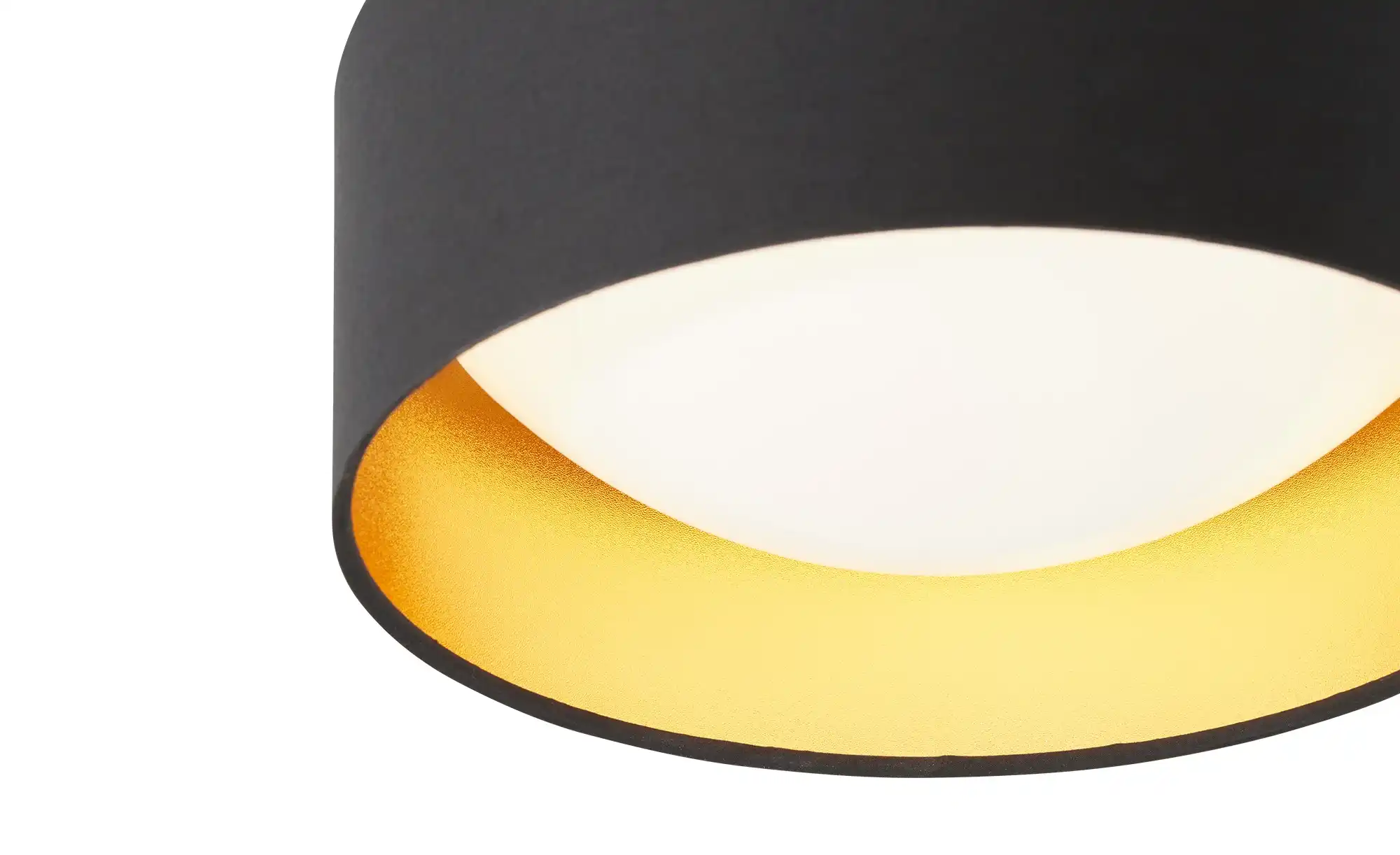 KHG LED-Deckenleuchte, 1-flammig, schwarz/goldfarben