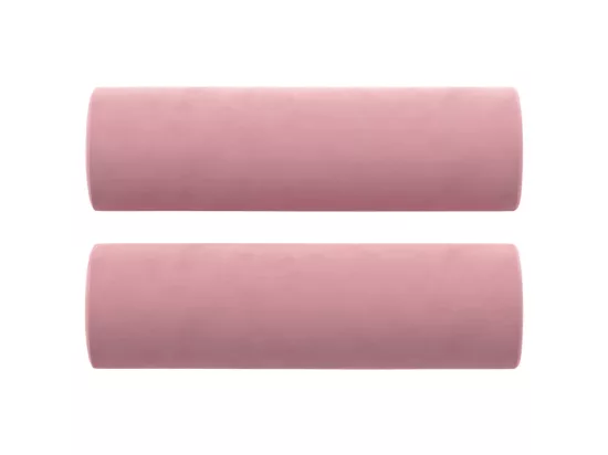 Canapé 2 places avec oreillers décoratifs rose 120 cm velours