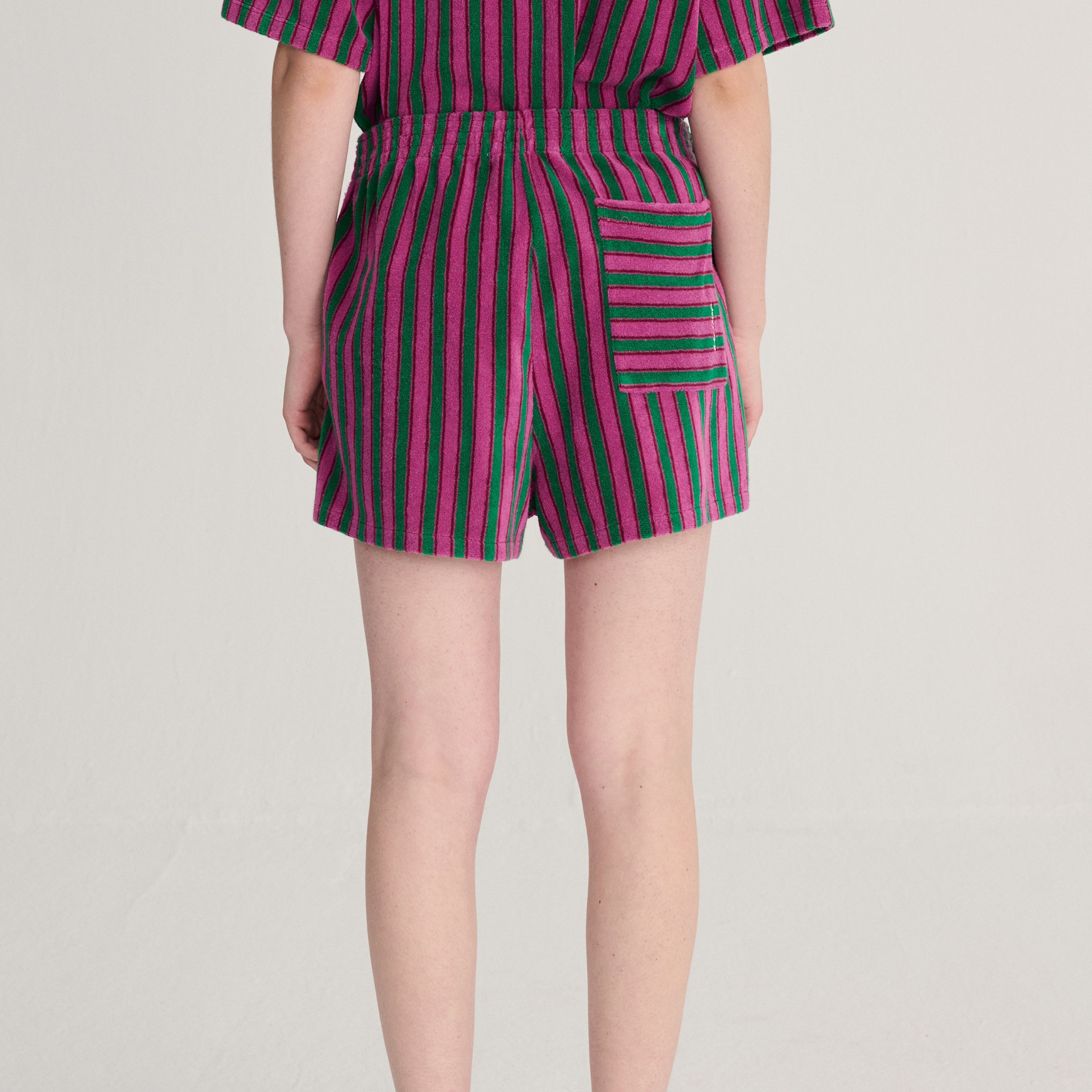 Adult Shorts Striped Terry Multicolor