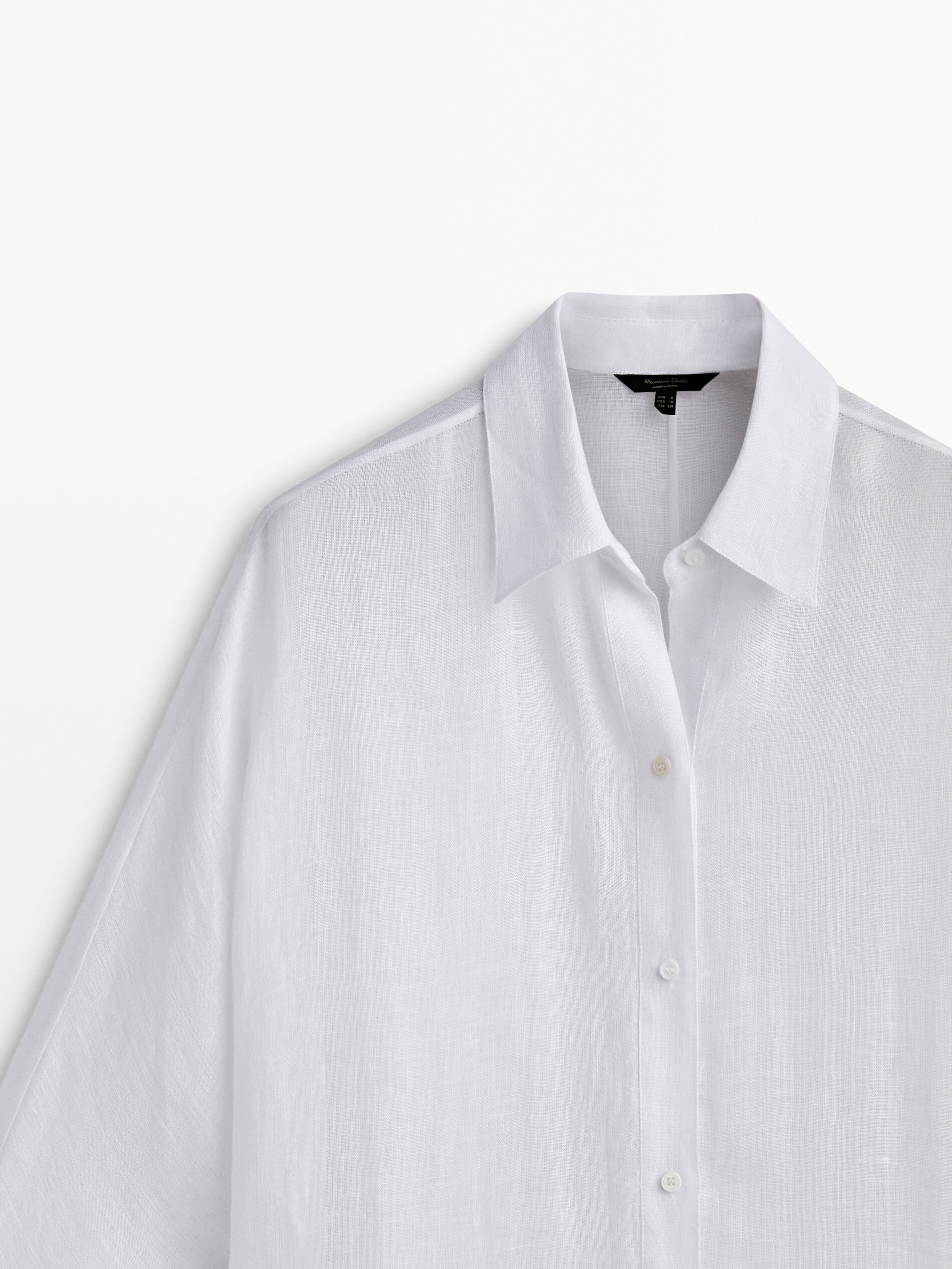 Camisa maxi 100% linho - BRANCA