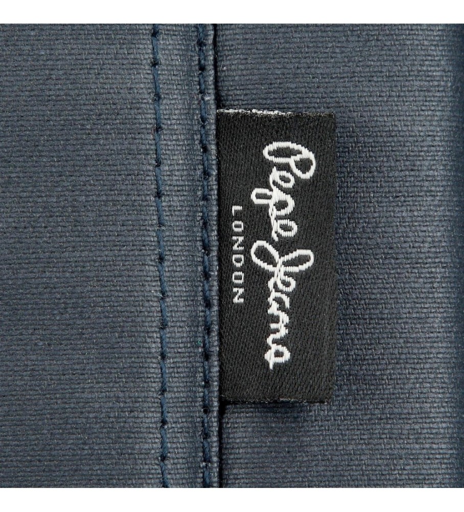 Bolsa de ombro Pepe Jeans Hatfield com dois compartimentos, azul marinho.