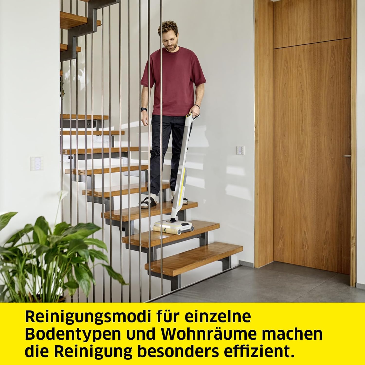 Kärcher Hartbodenreiniger FC 8 Smart Signature Line, kabelloser Bodenreiniger mit 4 rotierenden Mikrofaserwalzen, mit App, Akkulaufzeit: ca. 60 min, Flächenleistung pro Akkuladung: ca. 230 m²