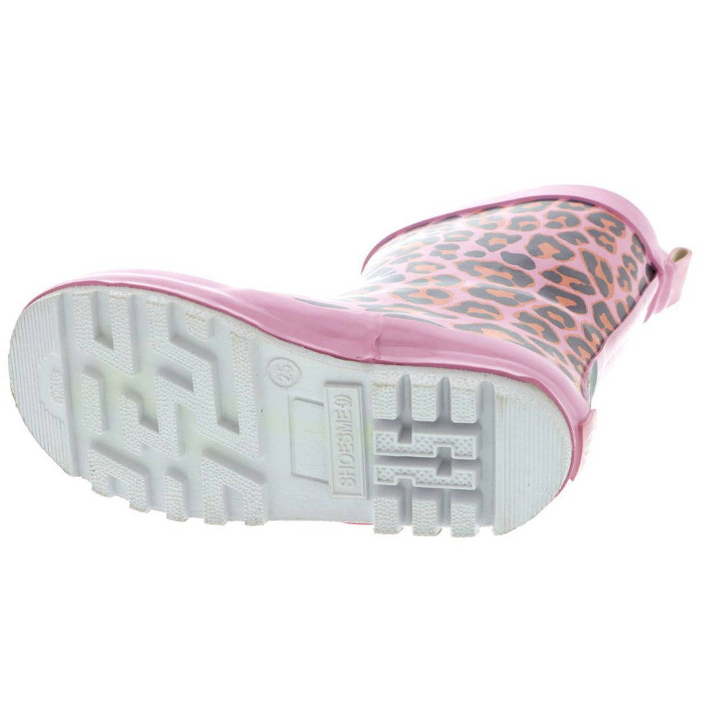 Shoesme RB20A092-Aregenlaarzen met panterprint roze