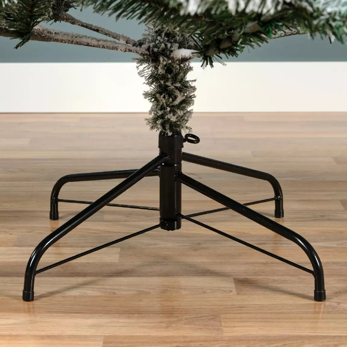 Sapin artificiel de Noël King H150 cm Vert enneigé