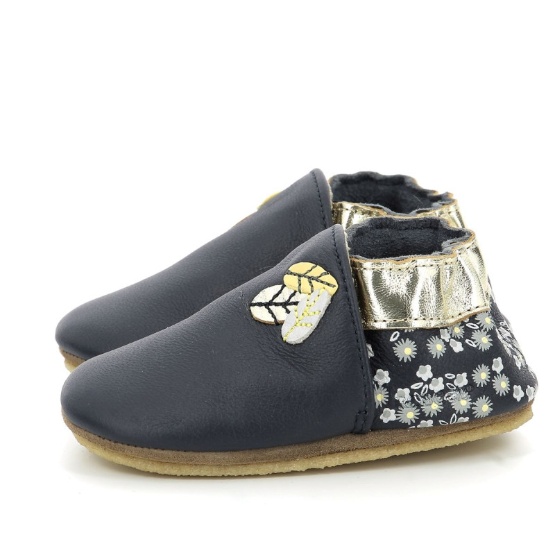 Robeez Robeez Chaussons Crêpe Leaf Season Marine