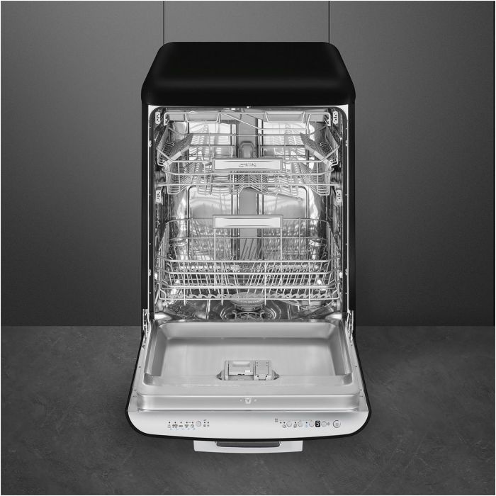 SMEG Stand-Geschirrspüler 50's Style LVFABBL3 Schwarz
